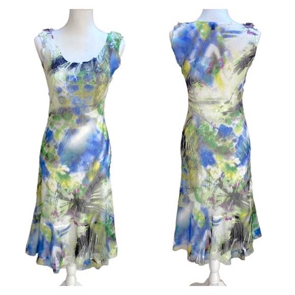 Komarov Sleeveless Crinkle Cut A-Line  Dress Size Medium - Picture 14 of 14